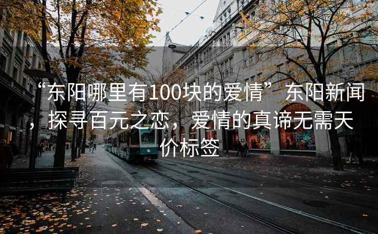 “東陽哪里有100塊的愛情”東陽新聞，探尋百元之戀，愛情的真諦無需天價標簽