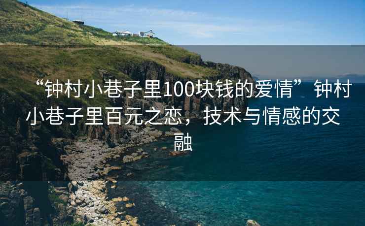“鐘村小巷子里100塊錢的愛情”鐘村小巷子里百元之戀，技術(shù)與情感的交融