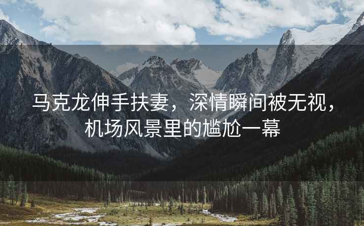 馬克龍伸手扶妻，深情瞬間被無視，機場風景里的尷尬一幕