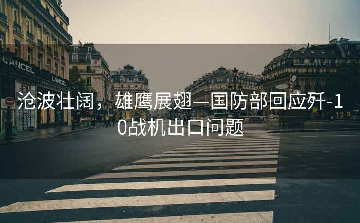 滄波壯闊，雄鷹展翅—國防部回應殲-10戰機出口問題