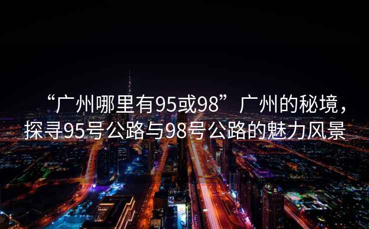 “廣州哪里有95或98”廣州的秘境，探尋95號公路與98號公路的魅力風景