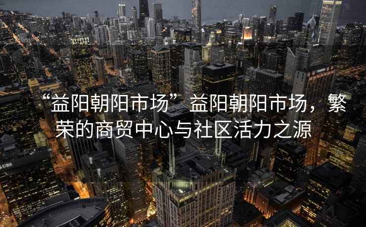 “益陽朝陽市場”益陽朝陽市場，繁榮的商貿中心與社區活力之源