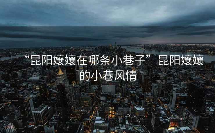 “昆陽孃孃在哪條小巷子”昆陽孃孃的小巷風情