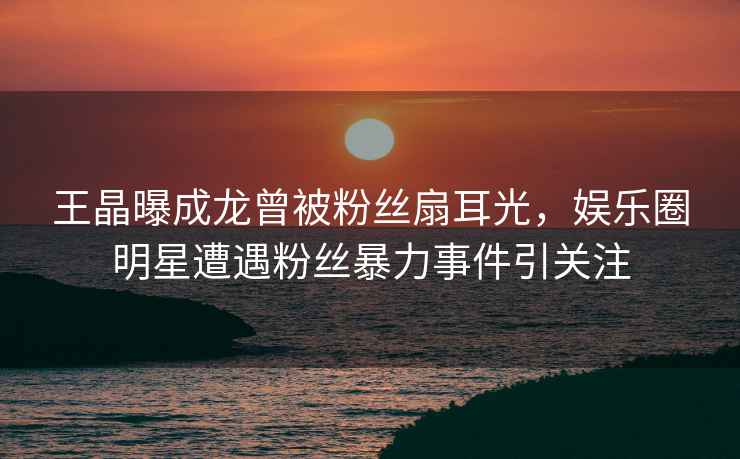 王晶曝成龍曾被粉絲扇耳光，娛樂圈明星遭遇粉絲暴力事件引關注