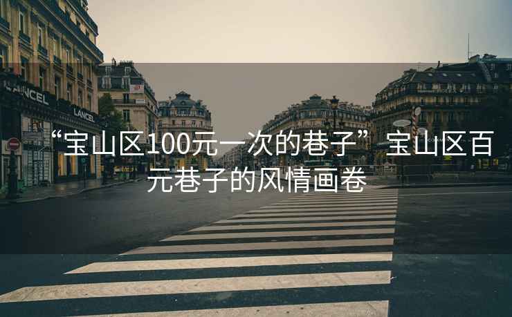 “寶山區100元一次的巷子”寶山區百元巷子的風情畫卷
