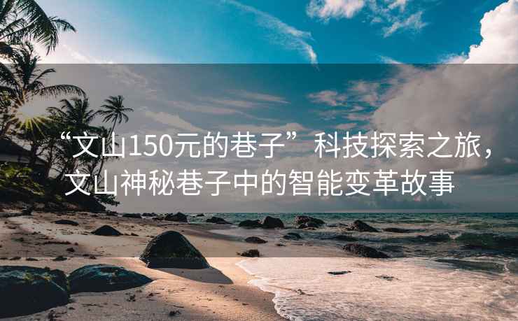 “文山150元的巷子”科技探索之旅，文山神秘巷子中的智能變革故事