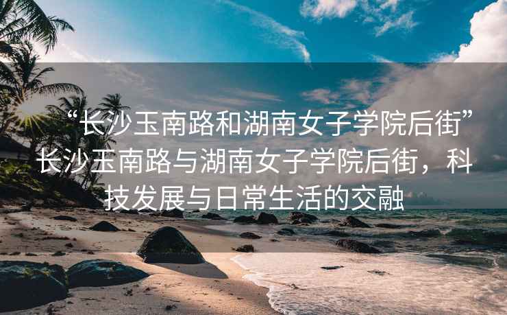 “長沙玉南路和湖南女子學院后街”長沙玉南路與湖南女子學院后街，科技發展與日常生活的交融