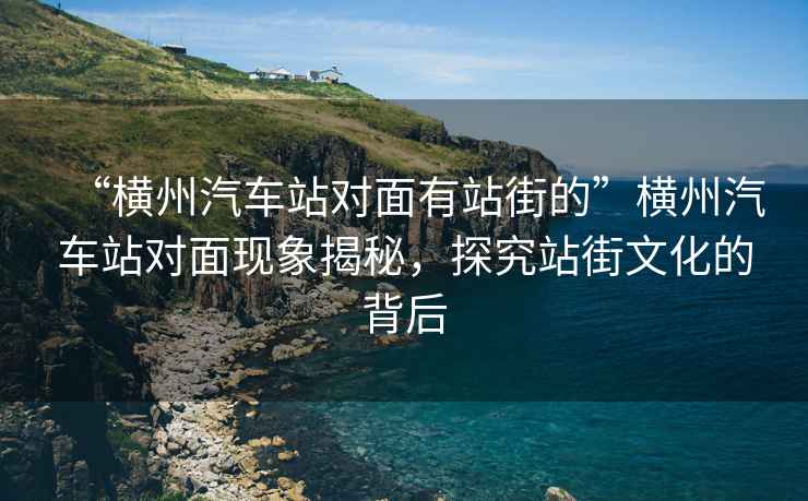 “橫州汽車(chē)站對(duì)面有站街的”橫州汽車(chē)站對(duì)面現(xiàn)象揭秘，探究站街文化的背后