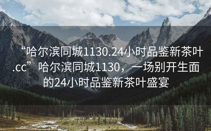 “哈爾濱同城1130.24小時品鑒新茶葉.cc”哈爾濱同城1130，一場別開生面的24小時品鑒新茶葉盛宴