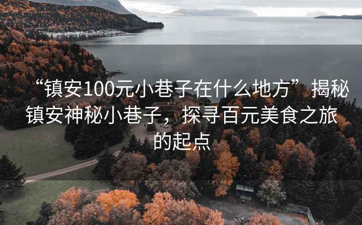 “鎮安100元小巷子在什么地方”揭秘鎮安神秘小巷子，探尋百元美食之旅的起點