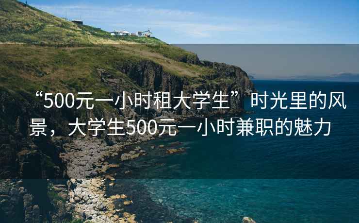 “500元一小時租大學生”時光里的風景，大學生500元一小時兼職的魅力