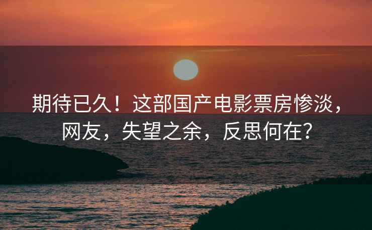 期待已久！這部國產(chǎn)電影票房慘淡，網(wǎng)友，失望之余，反思何在？