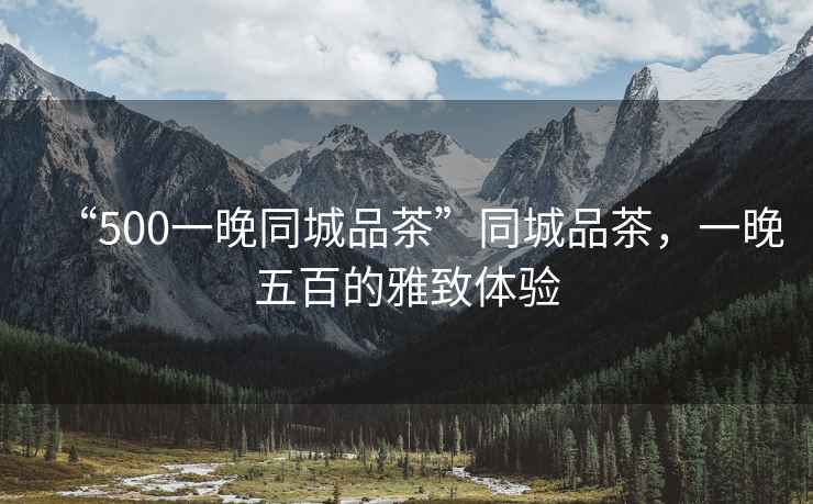 “500一晚同城品茶”同城品茶，一晚五百的雅致體驗