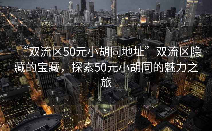 “雙流區50元小胡同地址”雙流區隱藏的寶藏，探索50元小胡同的魅力之旅