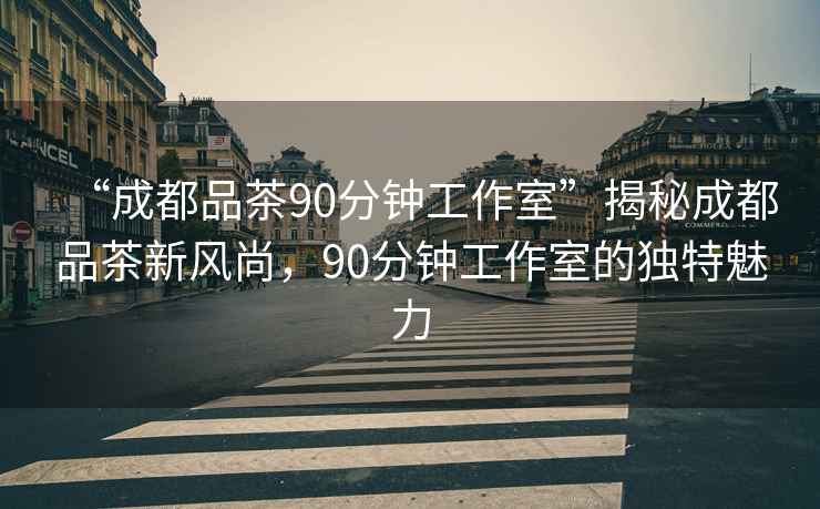 “成都品茶90分鐘工作室”揭秘成都品茶新風尚，90分鐘工作室的獨特魅力