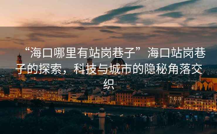 “海口哪里有站崗巷子”海口站崗巷子的探索，科技與城市的隱秘角落交織