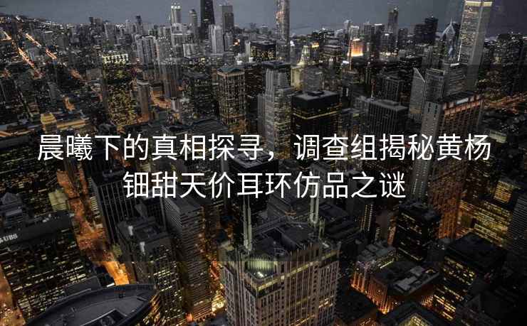 晨曦下的真相探尋，調(diào)查組揭秘黃楊鈿甜天價耳環(huán)仿品之謎