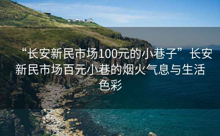 “長安新民市場100元的小巷子”長安新民市場百元小巷的煙火氣息與生活色彩