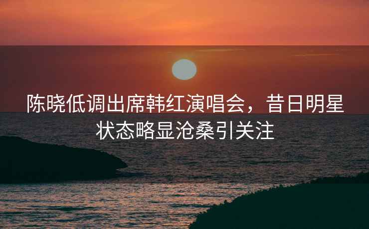 陳曉低調出席韓紅演唱會，昔日明星狀態略顯滄桑引關注