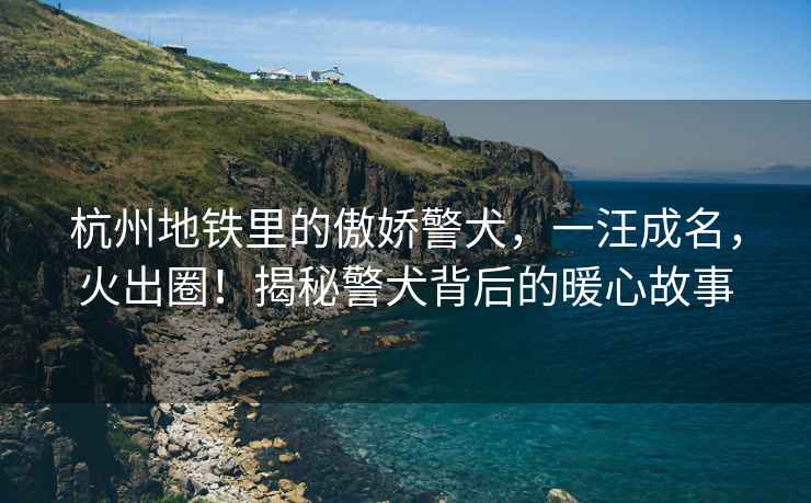 杭州地鐵里的傲嬌警犬，一汪成名，火出圈！揭秘警犬背后的暖心故事