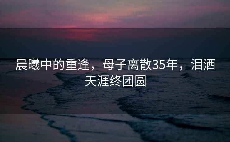 晨曦中的重逢，母子離散35年，淚灑天涯終團圓