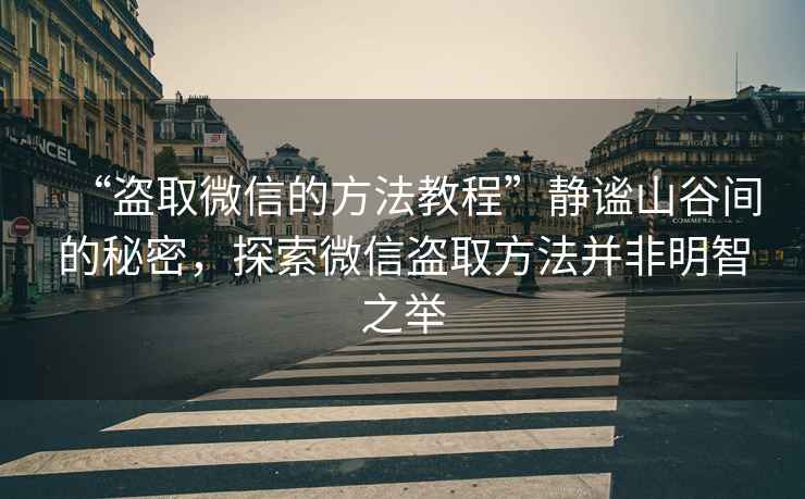 “盜取微信的方法教程”靜謐山谷間的秘密，探索微信盜取方法并非明智之舉