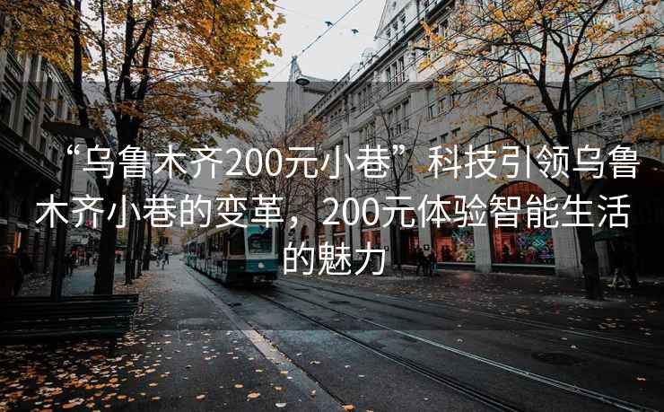 “烏魯木齊200元小巷”科技引領(lǐng)烏魯木齊小巷的變革，200元體驗(yàn)智能生活的魅力