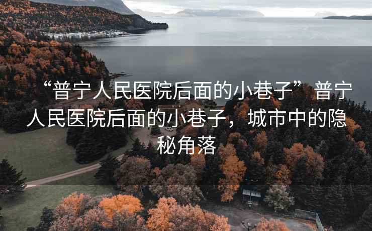 “普寧人民醫院后面的小巷子”普寧人民醫院后面的小巷子，城市中的隱秘角落