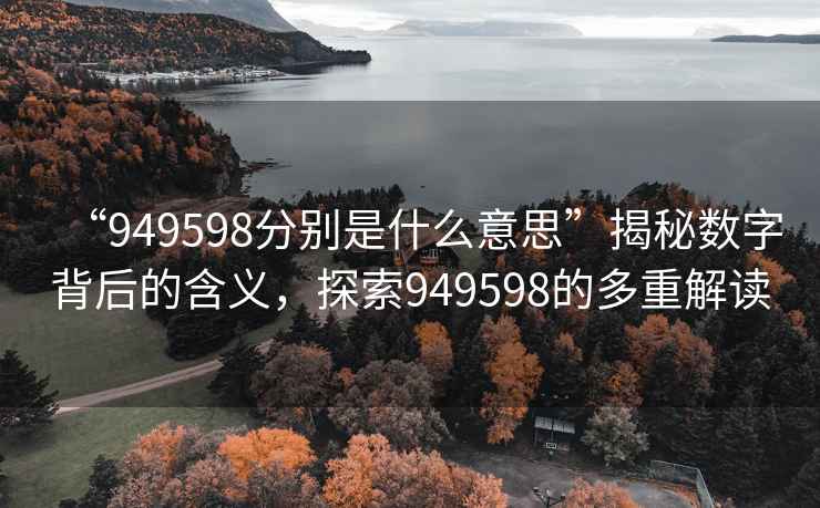 “949598分別是什么意思”揭秘?cái)?shù)字背后的含義，探索949598的多重解讀