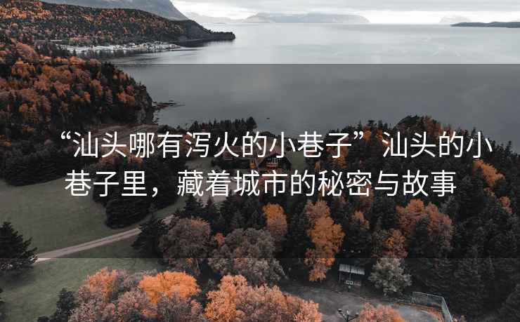 “汕頭哪有瀉火的小巷子”汕頭的小巷子里，藏著城市的秘密與故事
