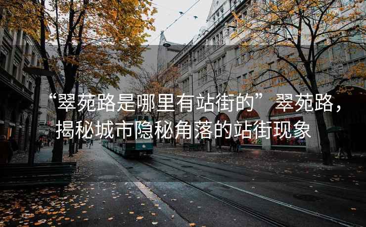 “翠苑路是哪里有站街的”翠苑路，揭秘城市隱秘角落的站街現象