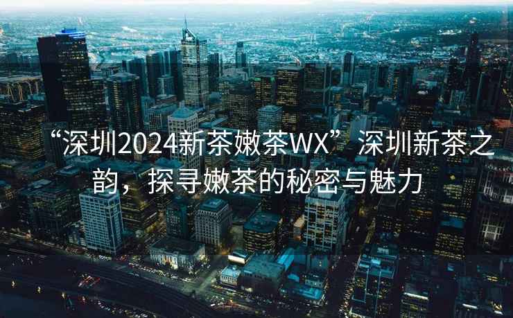 “深圳2024新茶嫩茶WX”深圳新茶之韻，探尋嫩茶的秘密與魅力