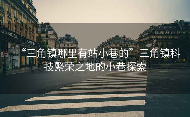 “三角鎮(zhèn)哪里有站小巷的”三角鎮(zhèn)科技繁榮之地的小巷探索