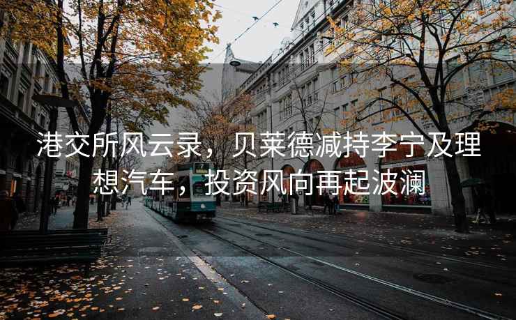 港交所風云錄，貝萊德減持李寧及理想汽車，投資風向再起波瀾