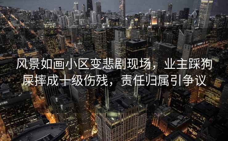 風景如畫小區變悲劇現場，業主踩狗屎摔成十級傷殘，責任歸屬引爭議