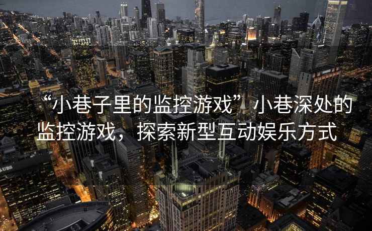 “小巷子里的監控游戲”小巷深處的監控游戲，探索新型互動娛樂方式
