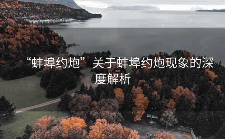“蚌埠約炮”關于蚌埠約炮現象的深度解析