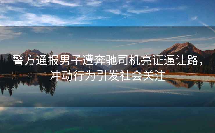 警方通報男子遭奔馳司機亮證逼讓路，沖動行為引發社會關注