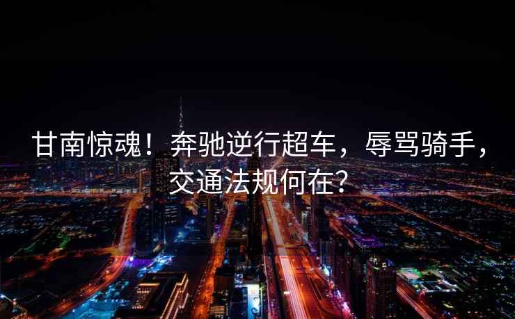 甘南驚魂！奔馳逆行超車，辱罵騎手，交通法規(guī)何在？