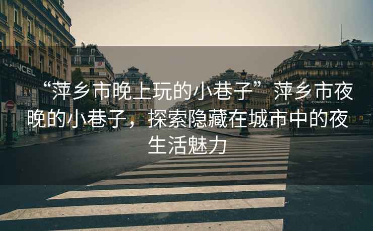 “萍鄉市晚上玩的小巷子”萍鄉市夜晚的小巷子，探索隱藏在城市中的夜生活魅力