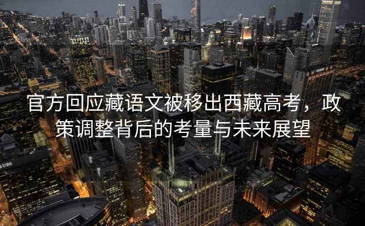 官方回應藏語文被移出西藏高考，政策調整背后的考量與未來展望
