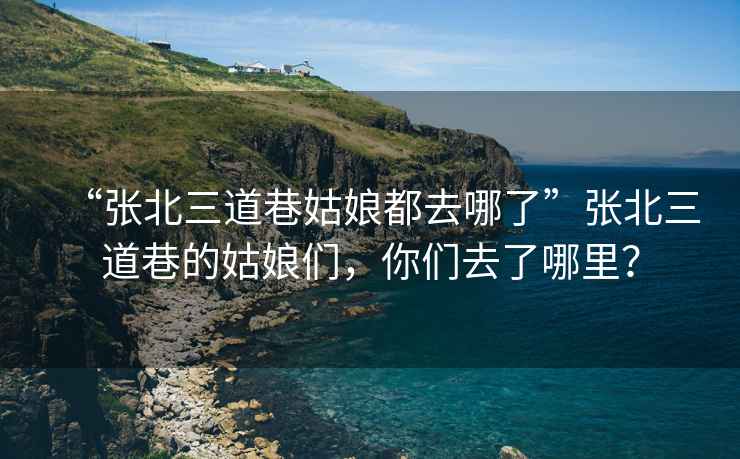 “張北三道巷姑娘都去哪了”張北三道巷的姑娘們，你們去了哪里？