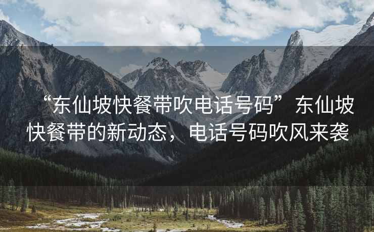“東仙坡快餐帶吹電話號碼”東仙坡快餐帶的新動態，電話號碼吹風來襲