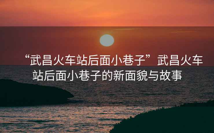 “武昌火車站后面小巷子”武昌火車站后面小巷子的新面貌與故事