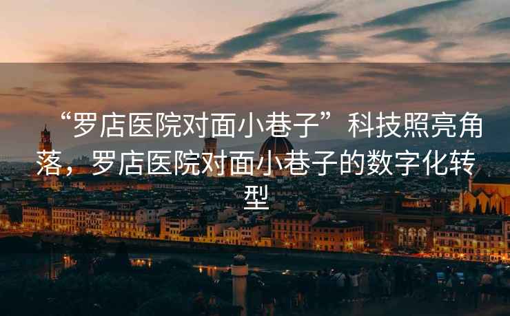 “羅店醫院對面小巷子”科技照亮角落，羅店醫院對面小巷子的數字化轉型