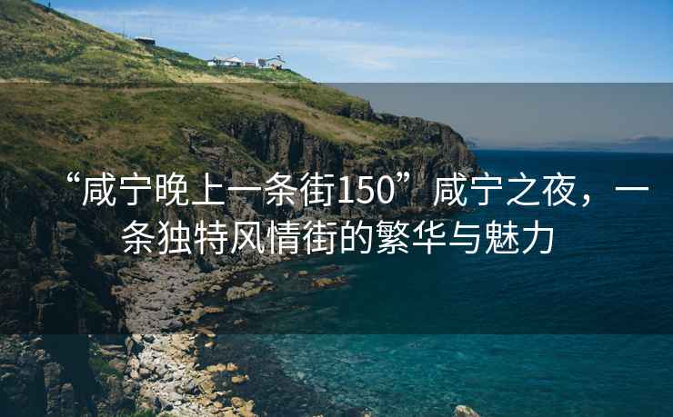 “咸寧晚上一條街150”咸寧之夜，一條獨特風情街的繁華與魅力