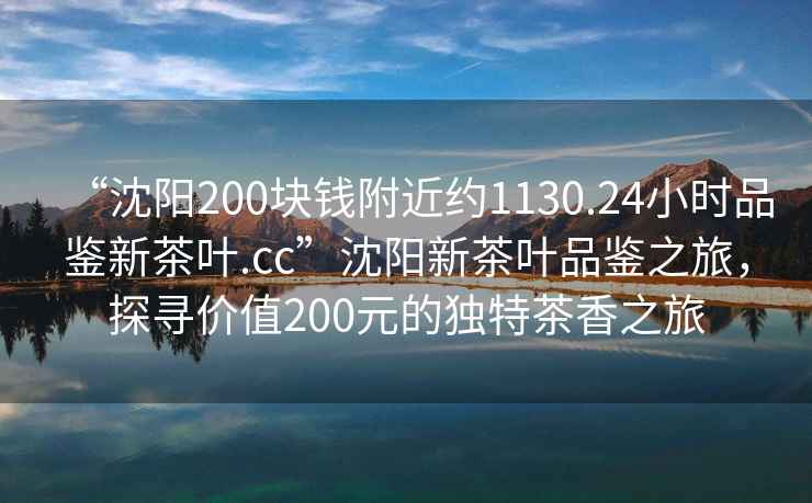 “沈陽200塊錢附近約1130.24小時品鑒新茶葉.cc”沈陽新茶葉品鑒之旅，探尋價值200元的獨特茶香之旅