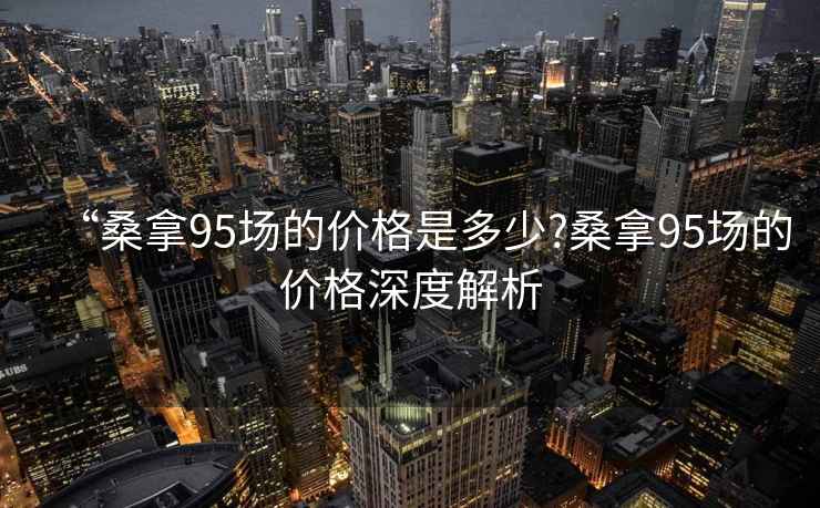 “桑拿95場的價格是多少?桑拿95場的價格深度解析