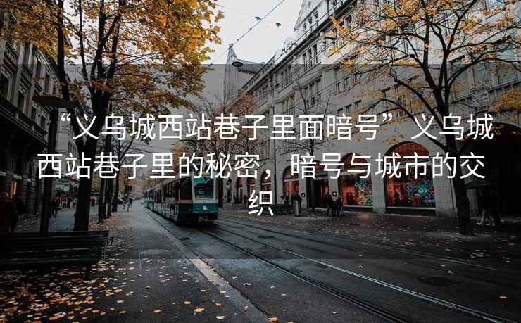 “義烏城西站巷子里面暗號”義烏城西站巷子里的秘密，暗號與城市的交織