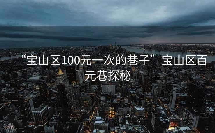“寶山區100元一次的巷子”寶山區百元巷探秘